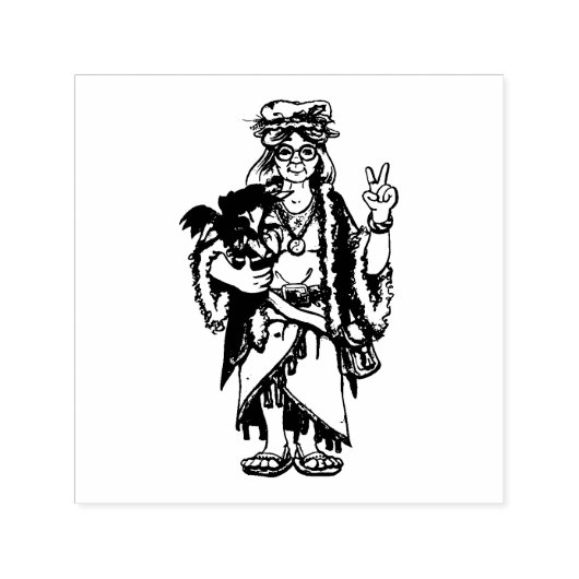 Ms Hippie Santa セルフインキングスタンプ (デザイン)