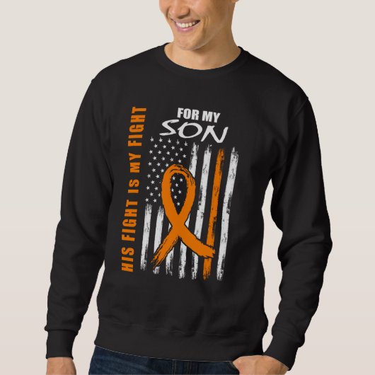 MS His Fight Is My Fight Son Multiple Sclerosis Fl スウェットシャツ (正面)