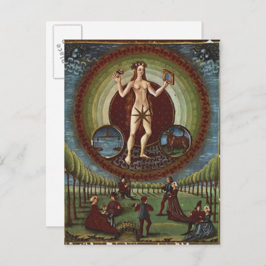 Ms Lat209 f.9v Venus, from 'De Sphaera', c.1470 ポストカード (正面/裏面)