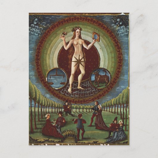 Ms Lat209 f.9v Venus, from 'De Sphaera', c.1470 ポストカード (正面)