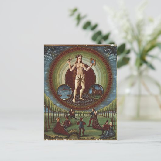 Ms Lat209 f.9v Venus, from 'De Sphaera', c.1470 ポストカード (スタンド正面)