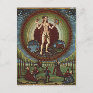 Ms Lat209 f.9v Venus, from 'De Sphaera', c.1470 ポストカード