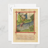 Ms Lat 9333 f.82魚釣りfor Eels, from 'Tacuinum ポストカード (正面/裏面)