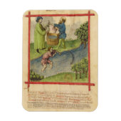 Ms Lat 9333 f.82魚釣りfor Eels, from 'Tacuinum マグネット (縦)