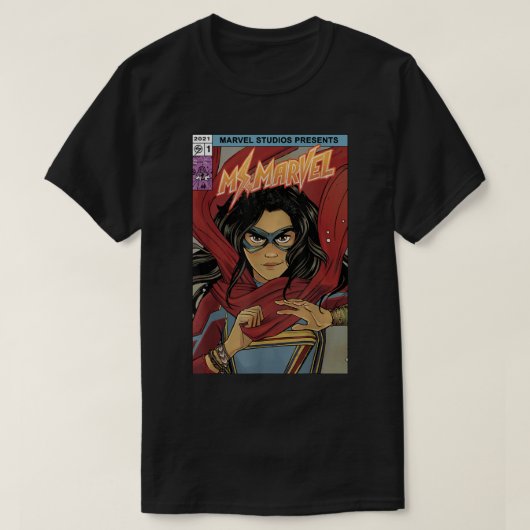 Ms Marvelカマラカーン漫画カバー Tシャツ (デザイン正面)