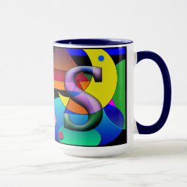 MS Monogramed、初期コーヒーマグ マグカップ