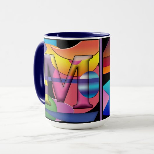 MS Monogramed、初期コーヒーマグ マグカップ (正面左)