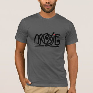 Ms Moxie MensグレーベラキャンバスTシャツ Tシャツ