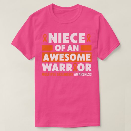MS Multiple Sclerosis認識度Niece of a Warrior Tシャツ (デザイン正面)