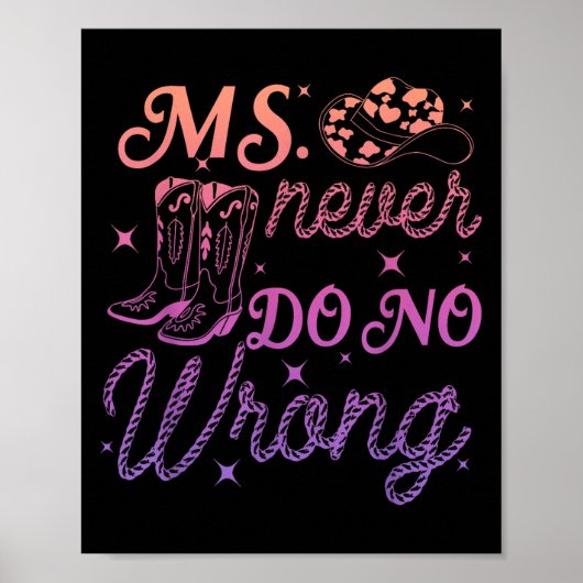 Ms Never Do No Wrongデザイン ポスター (正面)