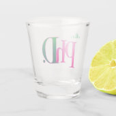 Ms. PhD. Shot Glass | Pink & Green Doctorate ショットグラス (裏面)
