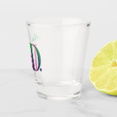 Ms. PhD. Shot Glass | Pink & Green Doctorate ショットグラス (右)