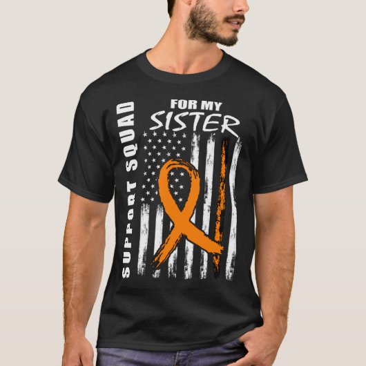 MS Sister Multiple Sclerosis Awareness USA Flag Fa Tシャツ (正面)