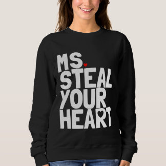 Ms Steal Your Heart Toddler Valentine Outfit Girls スウェットシャツ