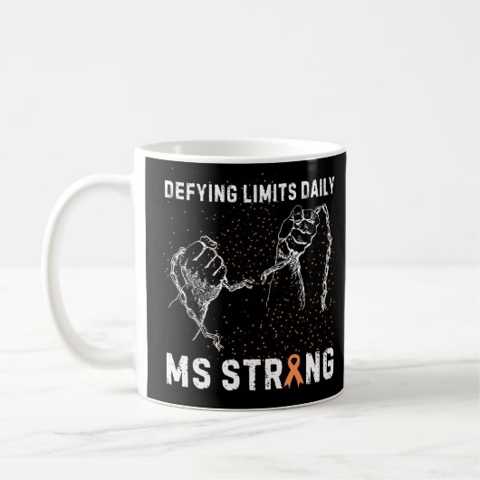 MS Strong：多発性硬化症認識度 コーヒーマグカップ (左)