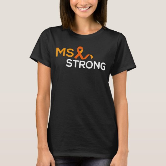 MS STRONG WOMEN WARRIOR Multiple Clerosis Awarene Tシャツ (正面)