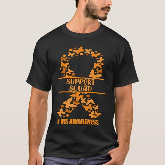 MS SUPPORT SQUAD MULTIPLE CRUEROSIS RIBBON Awarene Tシャツ (正面)