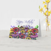 Ms Taylor誕生日 カード (黄色い花)