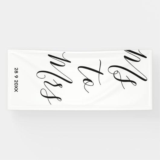 Ms to Mrsブライダルシャワーバナー 横断幕 (横)