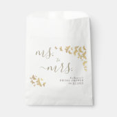 Ms to Mrs Boho金ゴールドバタフライクラスブライダルシャワー フェイバーバッグ (正面)
