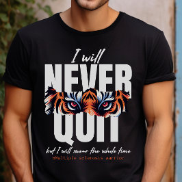 MS Warriorサポートギフト、決してスプー与えニーアップ Tシャツ