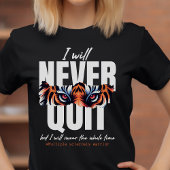 MS Warriorサポートギフト、決してスプー与えニーアップ Tシャツ