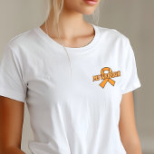 MS Warrior,オレンジ色のリボン,認識度サポートギフト, Tシャツ