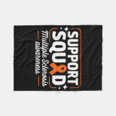 Ms Warrior Ms Support Squad Multiple Clerosis Awa フリースブランケット (正面(横))