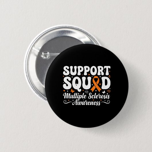 MS Warrior Support Squad Multiple Sclerosis 缶バッジ (正面&裏面)