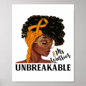 Ms Warrior Unbreakable Black Woman Crps Awareness  ポスター (正面)