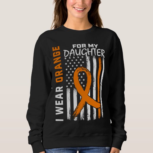 MS Wear Orange Daughter Multiple Sclerosis Awarene スウェットシャツ (正面)