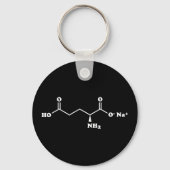 MSGグルタミン酸ナトリウム分子化学式 キーホルダー (正面)