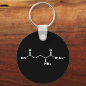 MSGグルタミン酸ナトリウム分子化学式 キーホルダー (正面)