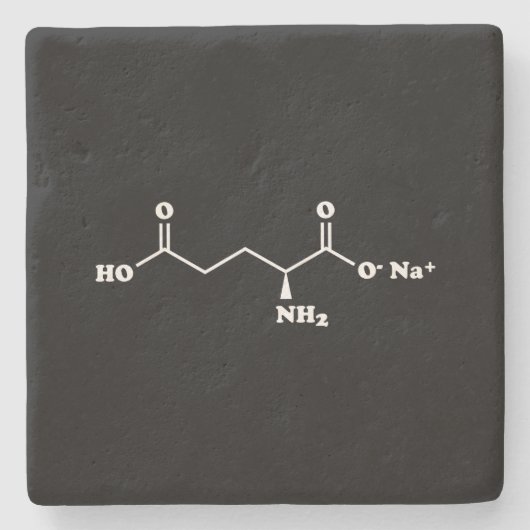 MSGグルタミン酸ナトリウム分子化学式 ストーンコースター (正面)