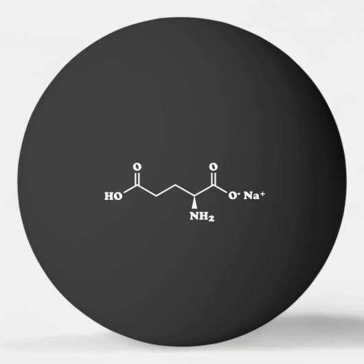 MSGグルタミン酸ナトリウム分子化学式 卓球ボール (正面)