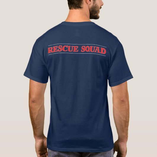 MSG 2019 Rescue Squad Shirt - Red Letters on Navy Tシャツ (裏面)