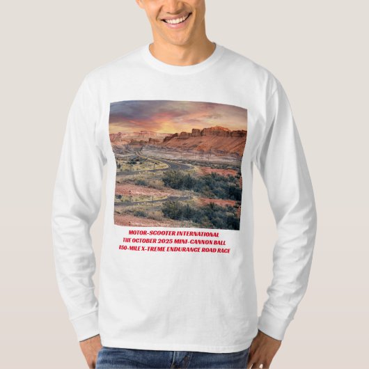 MSILSF 2025ミニキャンノンボールイベントポスター Tシャツ (正面)