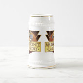 MSLの打上げ隊のロゴ ビールジョッキ (中央)