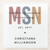 MSNカスタム看護学修士課程 ガラスコースター (正面)