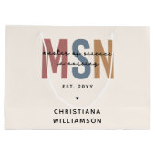 MSNカスタム看護学修士課程 ラージペーパーバッグ (裏面)