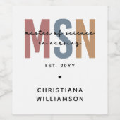 MSNカスタム看護学修士課程 ワインラベル (シングルラベル)