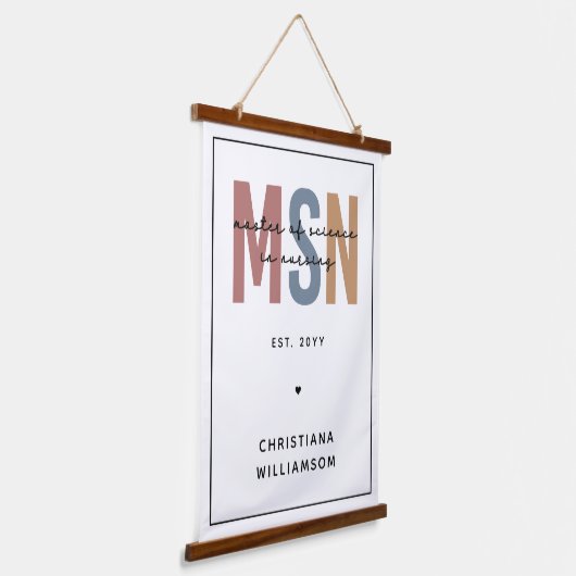 MSNカスタム看護学修士課程 吊り下げ型タペストリー (傾斜あり)