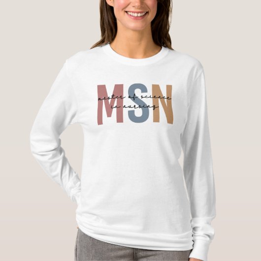 MSN看護学修士課程 Tシャツ (正面)