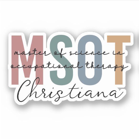 MSOT職業科学の修士セラピー シール (正面)
