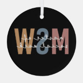 MSWソーシャルワークのマスターレトロ卒業 ガラスオーナメント (裏面)