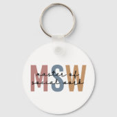 MSWソーシャルワークのマスターレトロ卒業 キーホルダー (正面)
