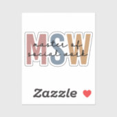 MSWソーシャルワークのマスターレトロ卒業 シール (シート)