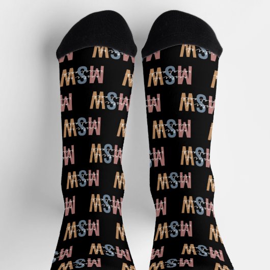 MSWソーシャルワークのマスターレトロ卒業 ソックス (上部)
