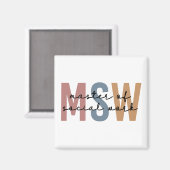 MSWソーシャルワークのマスターレトロ卒業 マグネット (正面/裏面)