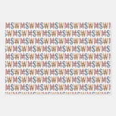 MSWソーシャルワークのマスターレトロ卒業 ラッピングペーパーシート (正面2)